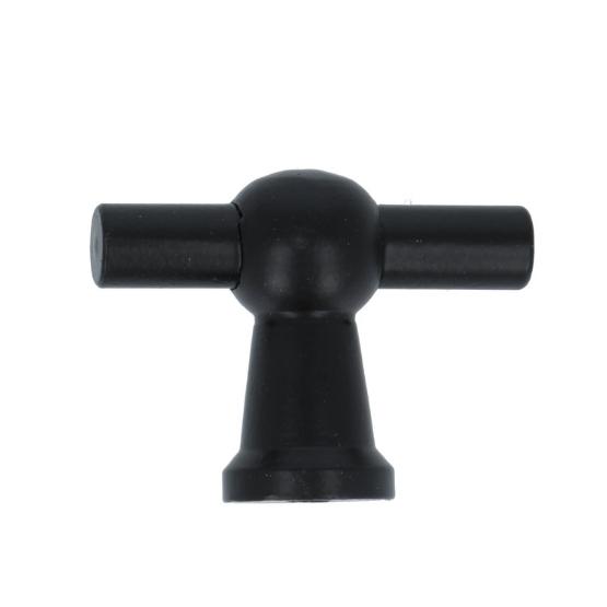 Kraanknopje 45 mm ijzer zwart