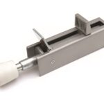 Deurvastzetter voetstift 30x122 mm zilvergrijs