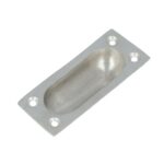 Schuifdeurgreep massief mat chroom klein