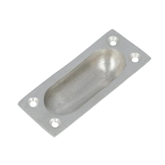 Schuifdeurgreep massief mat chroom klein