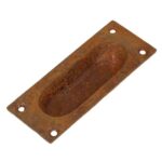 Schuifdeurgreep massief ijzer geroest groot