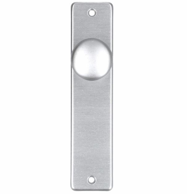 S2 Binnendeurschild blind met knop, aluminium