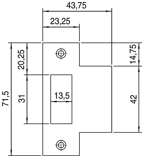 Nemef sluitplaat 1255 rvs - Afbeelding 2