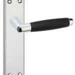 Deurkruk Swindon op schild Blind Chroom/Zwart