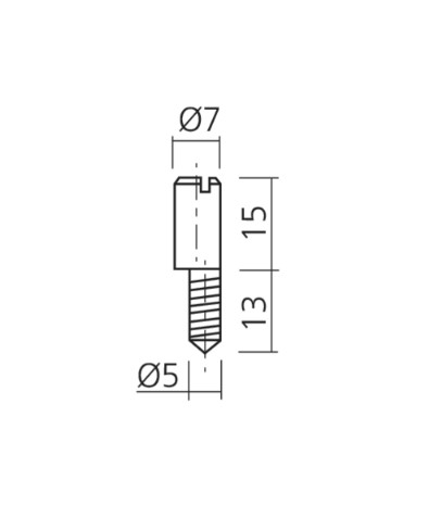 Spanjolet Aanslagstift vernikkeld