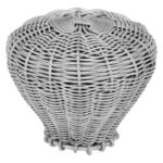 Knop gevlochten, chroomkleur, diam. 44 mm