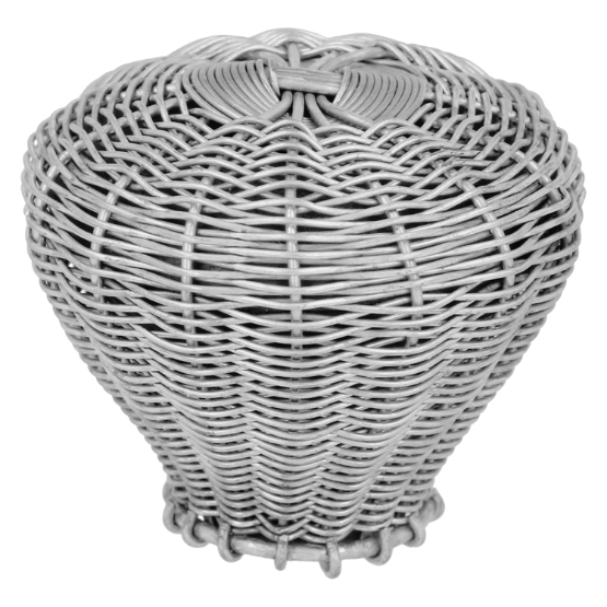 Knop gevlochten, chroomkleur, diam. 44 mm