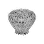 Knop gevlochten, chroomkleur, diam. 30 mm