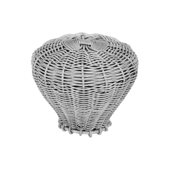 Knop gevlochten, chroomkleur, diam. 30 mm