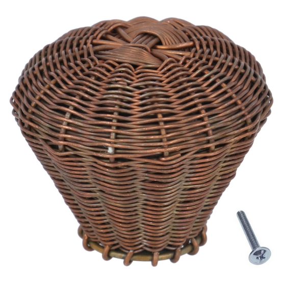 Knop fijngevlochten roodbrons 44 mm