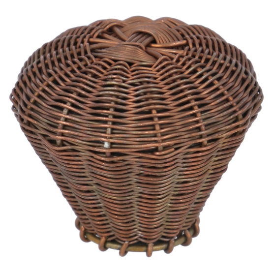 Knop fijngevlochten roodbrons 44 mm