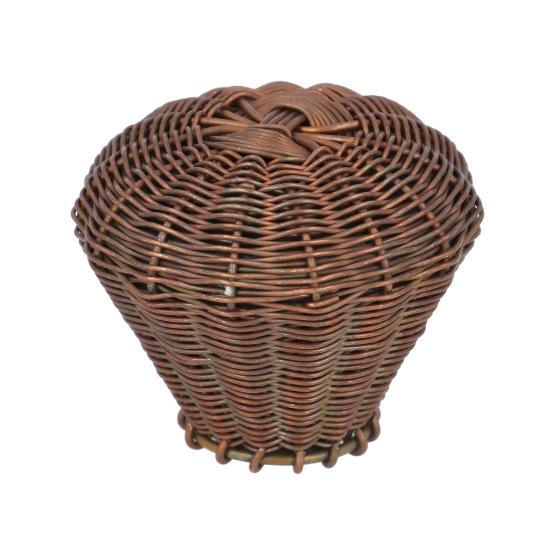 Knop fijngevlochten roodbrons 35 mm