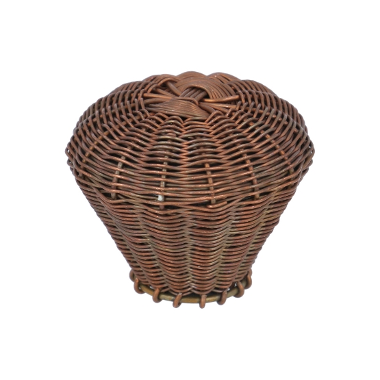 Knop fijn gevlochten, roodbrons, diam. 30 mm