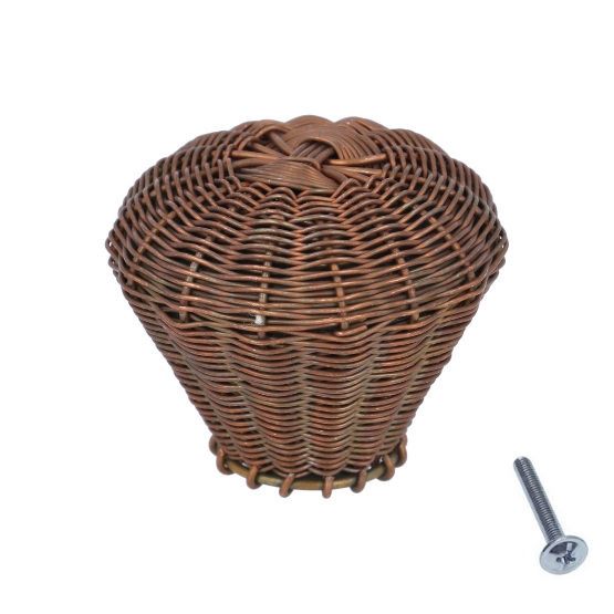 Knop fijn gevlochten, roodbrons, diam. 30 mm