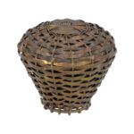 Knop grof gevlochten brons antiek 35 mm