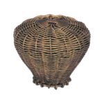 Knop fijngevlochten brons antiek 35 mm