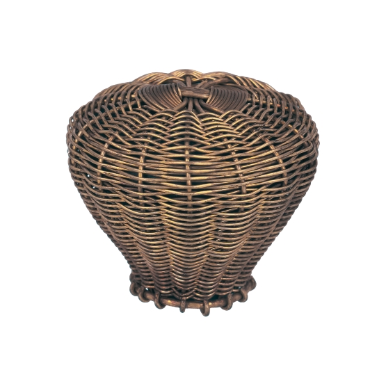 Knop fijngevlochten, brons antiek, diam. 30 mm