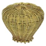 Knop fijngevlochten, geel messing, diam. 44 mm