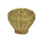 Knop fijn gevlochten, geel messing, diam. 30 mm