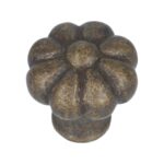 Knop mandarijn brons antiek 35 mm