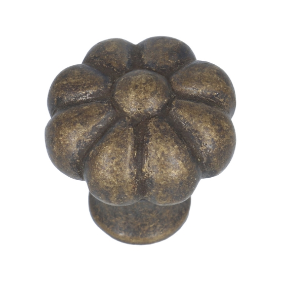 Knop mandarijn brons antiek 35 mm