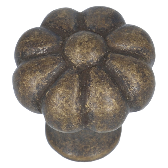 Knop mandarijn brons antiek 39 mm