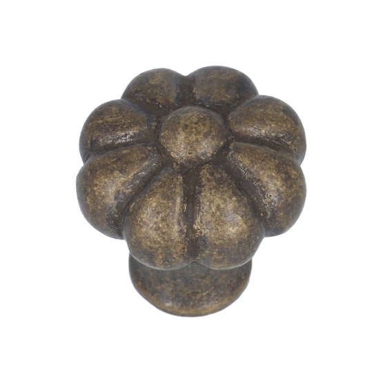 Knop mandarijn brons antiek 30 mm