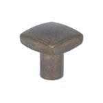 Knop vierkant brons antiek 15 x 15