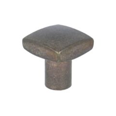 Knop vierkant brons antiek 15 x 15