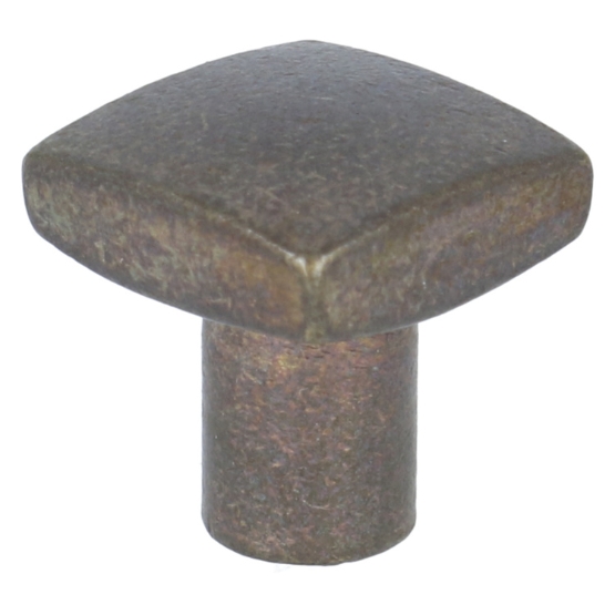 Knop vierkant brons antiek 24 x 24