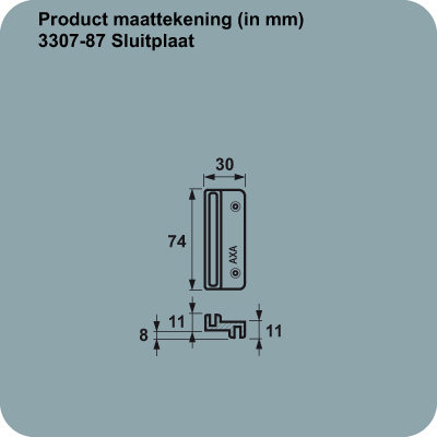 Opbouwsluitkom AXA 3307-87-64/E Verzinkt