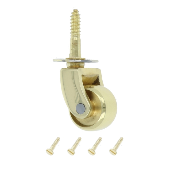 Wiel messing met schroef