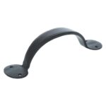 Vaste handgreep smeedijzer zwart 170 mm