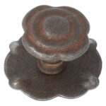 Knop ijzer geroest met rozet