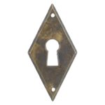 Sleutelplaat ruit V zamac brons