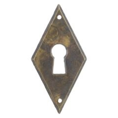 Sleutelplaat ruit V zamac brons