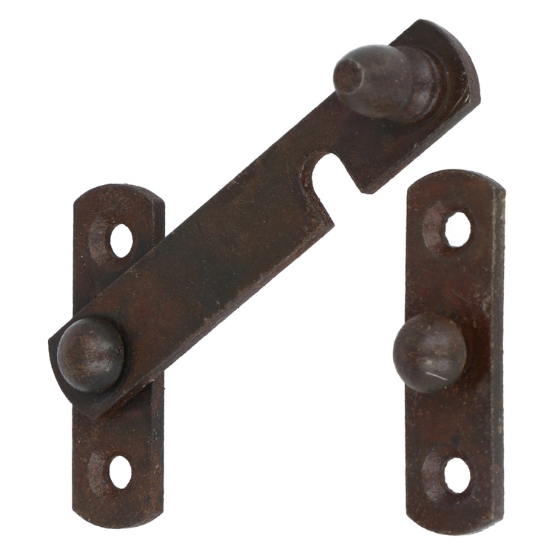 Overslag-sluiting ijzer geroest links