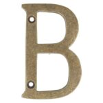 Letter groot B, brons antiek