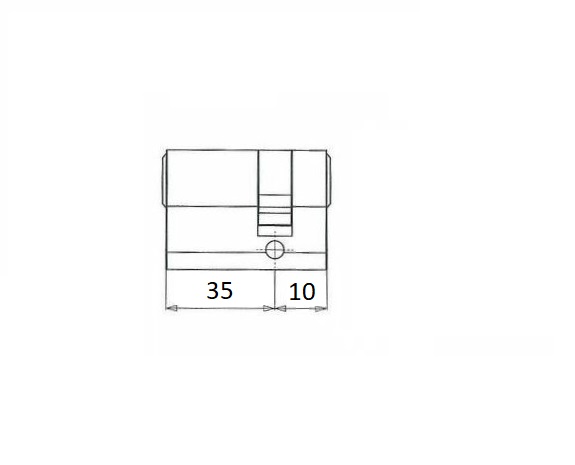 Enkele veiligheidscilinder S2 SKG2 35/10 - Afbeelding 2