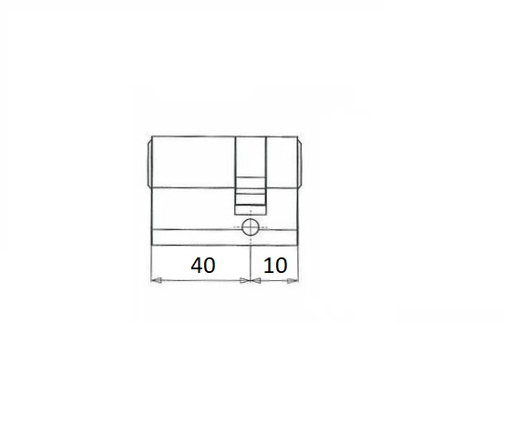 Enkele veiligheidscilinder S2 SKG2 40/10 - Afbeelding 2