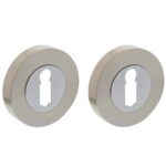 Intersteel Sleutelrozetten verdekt ø52x10mm met nokken chroom/nikkel mat