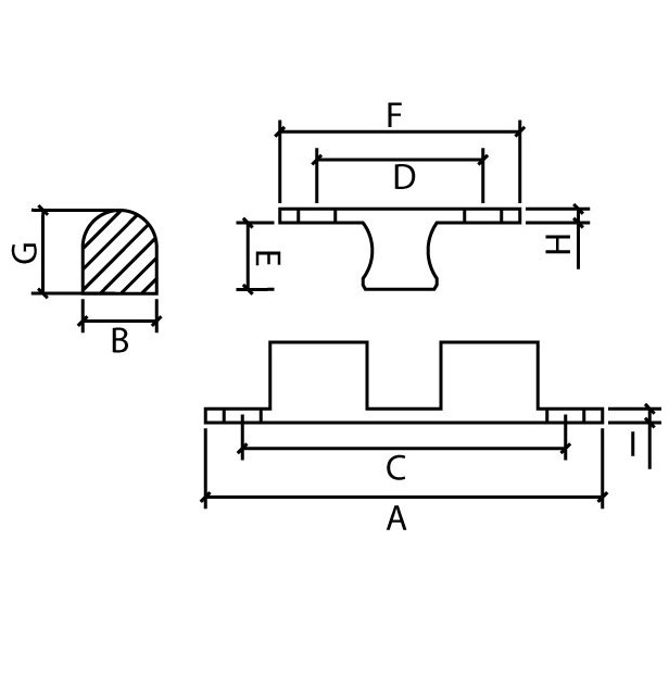 DX Kogelsnapslot massief messing vernikkeld 43x8mm - Afbeelding 2