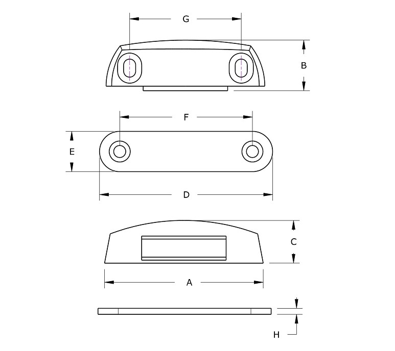 Magneetsnapper Neptune opschroevend 4kg zamak verchroomd - Afbeelding 2