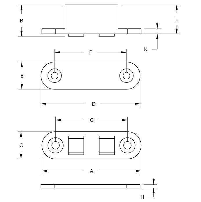 Magneetsnapper polair inlatend 4 kg vernikkeld - Afbeelding 2