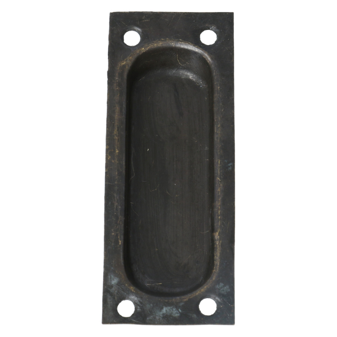 Schuifdeurgreep messing antiek gestanst