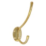 Hoed en jashaak messing gepolijst ongelakt