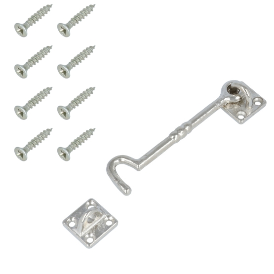 Kajuithaak 100 mm messing vernikkeld