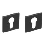 Intersteel cilinderrozetten verdekt 50x50x5mm structuur zwart