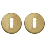 Intersteel sleutelrozetten verdekt ø49x7mm messing getrommeld