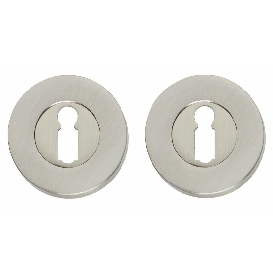 Intersteel sleutelrozetten verdekt ø50x8mm nikkel mat